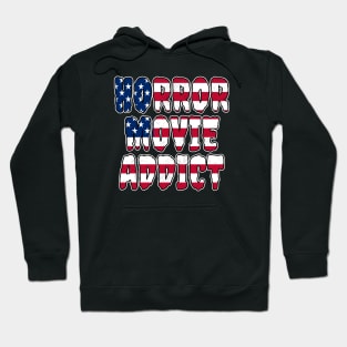 USA Flag Horror Movie Addict Hoodie